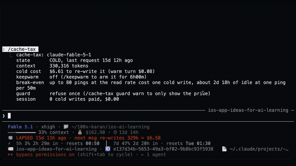 Recorded cold-send guard showing a $6.61 rewrite estimate